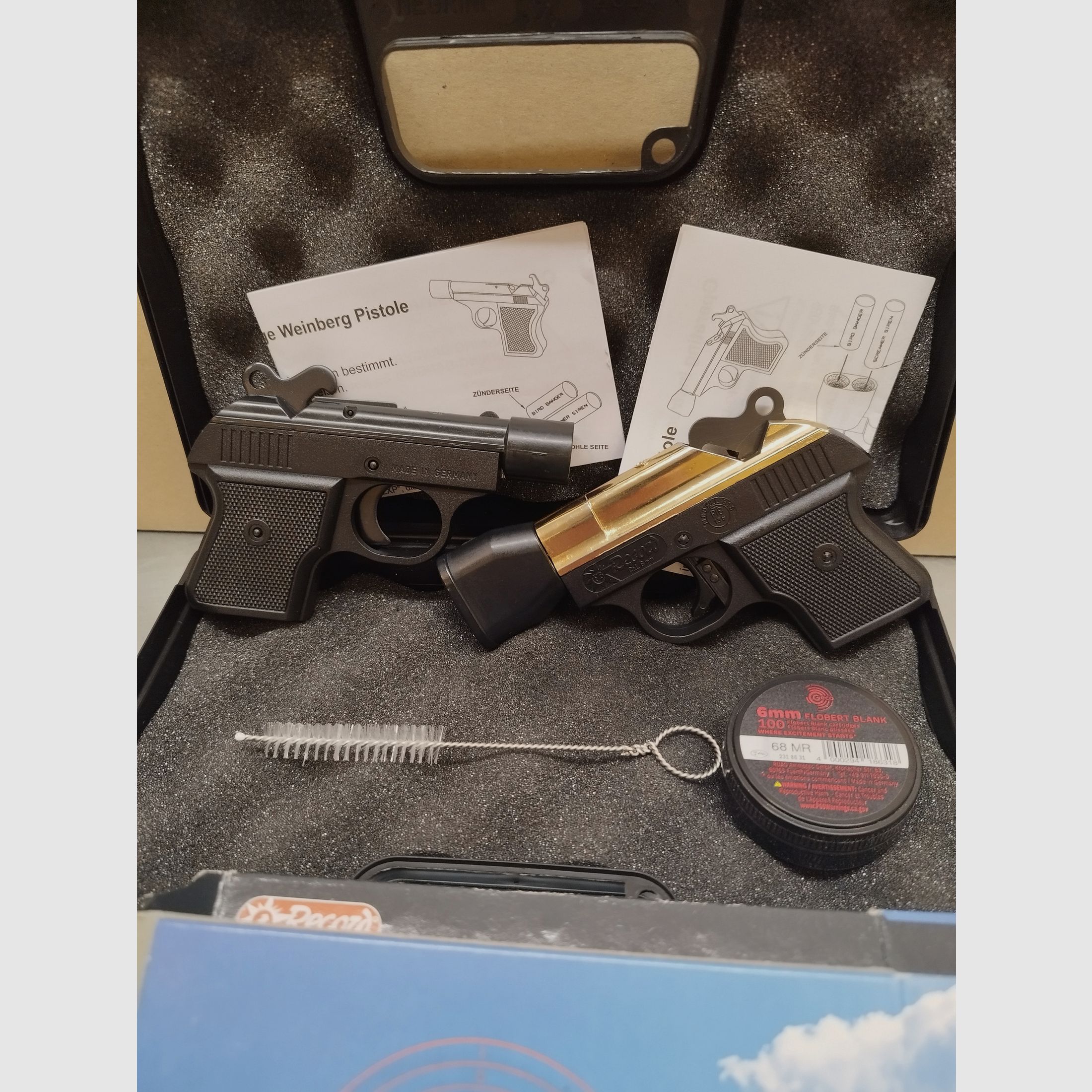 Record B1S Pistole Gold 6mm Flobert & Record Weinberg Pistole schwarz 6mm Flobert + Munition!!, Bild 1 von 3