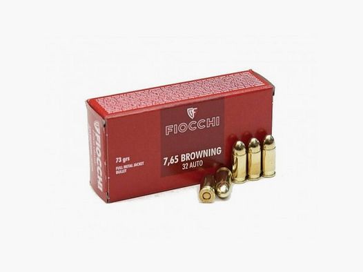 Munizioni Fiocchi Cal. 32 auto 7,65 Browning FMJ 73gr per 50