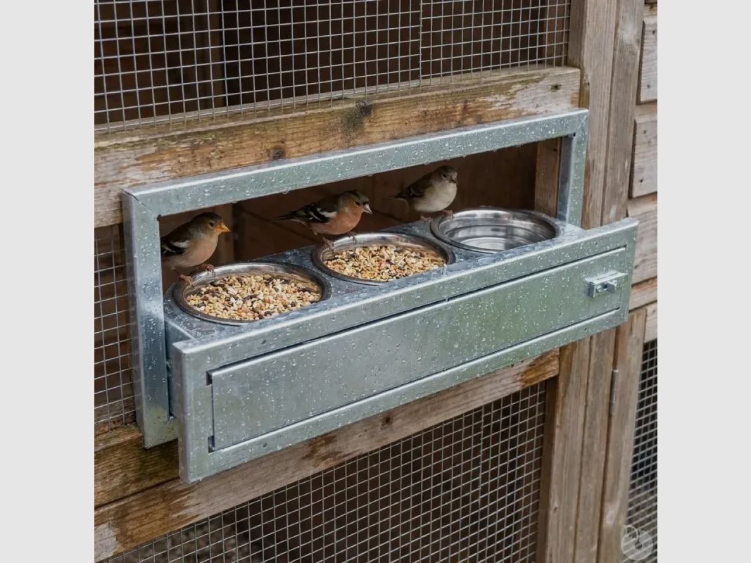 Drehbare Futterstelle für Vögel 3 Schalen, Bild 4 von 7