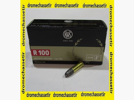 boite 50 cartouches RWS R100 Premium 22LR 40 grains