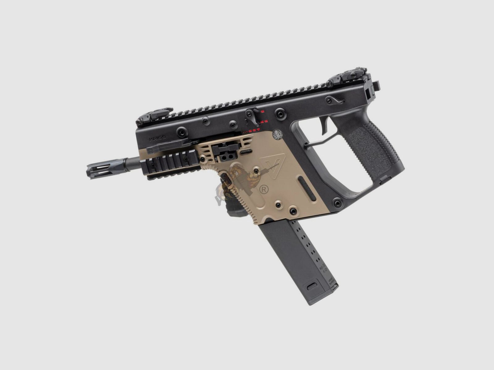 Kriss Vector V2 Airsoft en Duet Tone Noir / Tan - max. 0,5 Joule (Krytac)