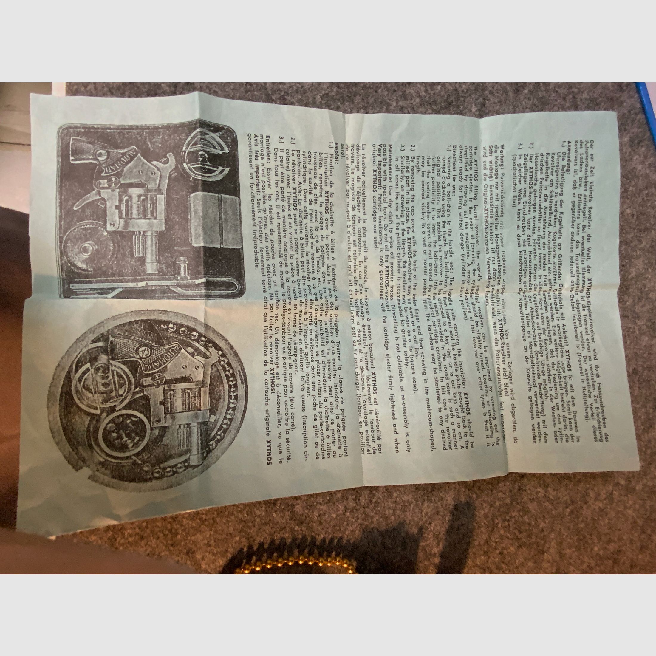 REVOLVER XYTHOS AUTOMATIQUE MINI Doré