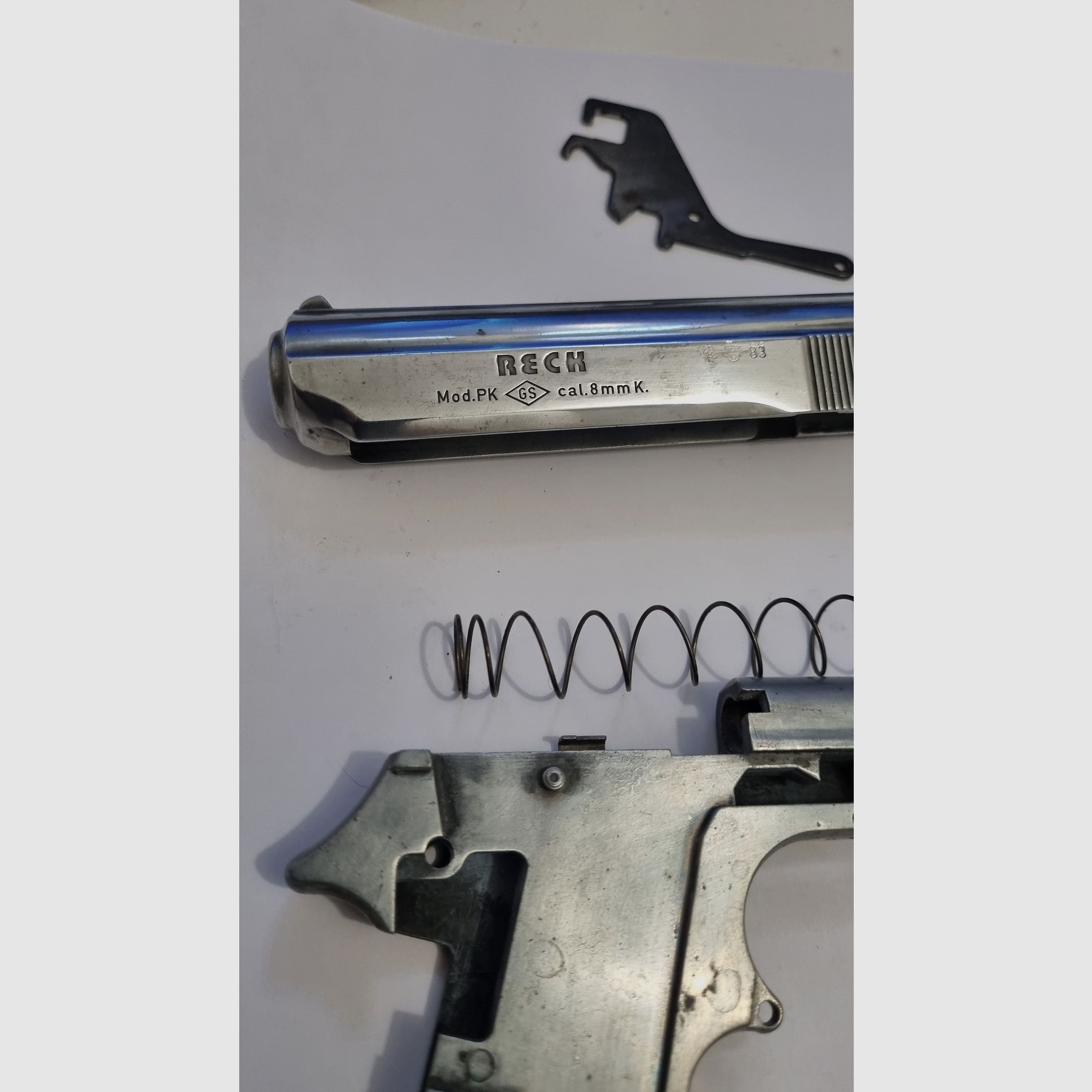 RECK Mod PK kal. 8mm K Siglé GS (schiet ook hagelmunitie) te renoveren en opnieuw te monteren ZONDER MAGAZIJN