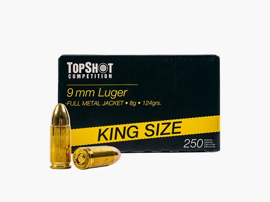 TopShot Competition Competition FMJ 124grs 250 pcs 9 mm Luger