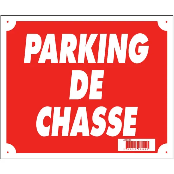 Jagdparkplatzschild Rot