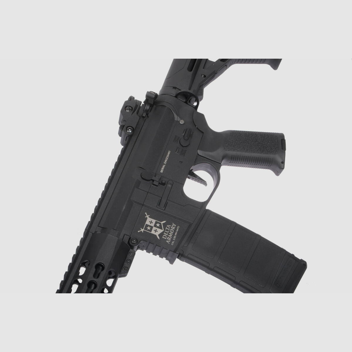 AR15 KeyMod 10 pollici CHARLIE EAGLE ETU Nero S-AEG Fucile Airsoft Libero da 18 Anni | Delta Armory