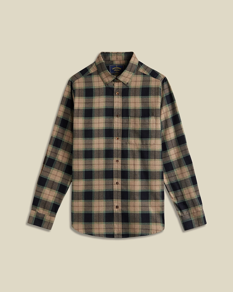 PORTUGUESE FLANNEL Chemise en flanelle avec col button-down Bass, image 1 sur 3