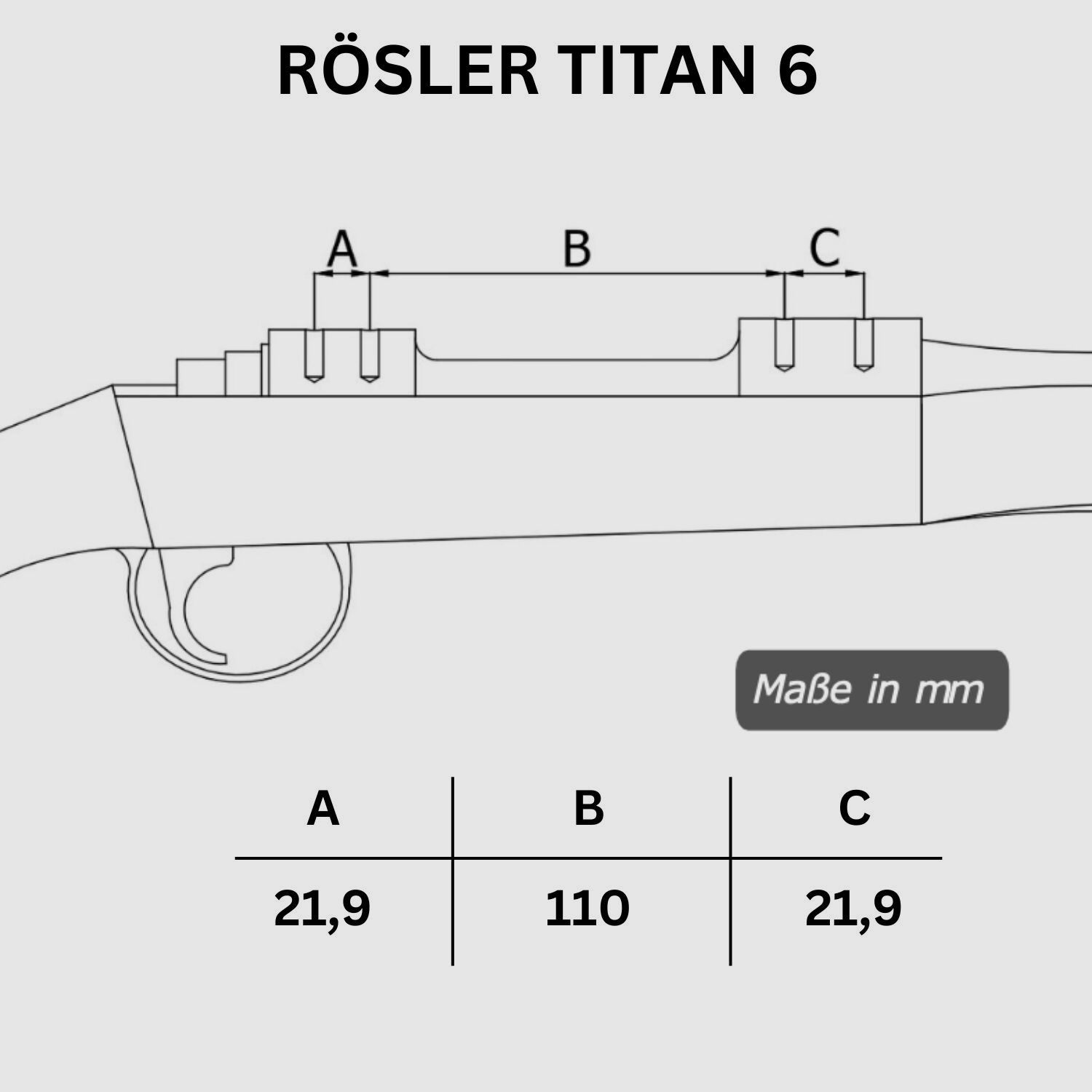 Rifle Doc Picatinny Weaver STAHL Schiene für ROESSLER TITAN 6 / Rössler Titan 6