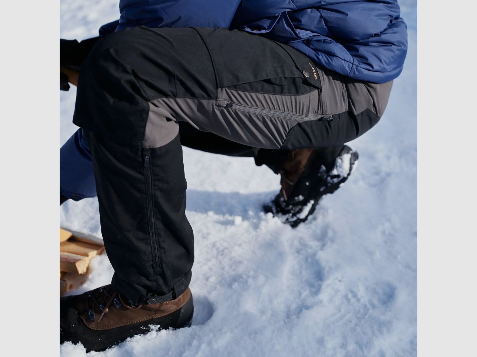 FJÄLLRÄVEN Keb Trousers M Long Dark Grey-Buckwheat Brown