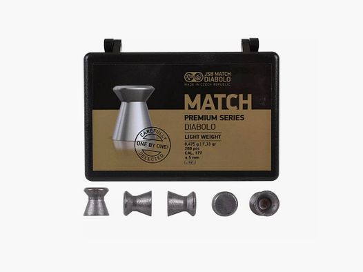 BOX MIT 200 DIABOLO MATCH PREMIUM SERIES LIGHT WEIGHT PLOMBEN CAL.4.5