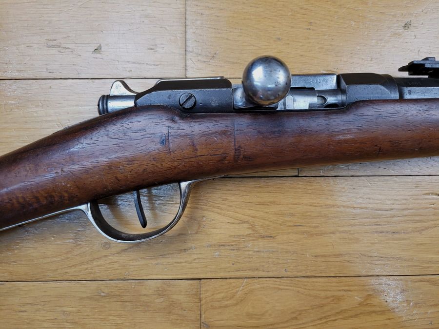 Bon fusil Gras modèle 1874 M80 « pur » – calibre 11mm Gras d&rsquo;origine – Manufacture de Châtellerault en 1881 – un des derniers – « Made in France » et petit Rochelais – non mono matricule – TBE +, image 24 sur 29