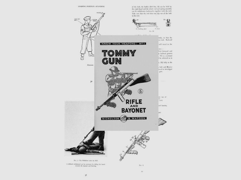 Englische Ausbildungsvorschrift Tommy Gun, P14, Bajonett-Fechten