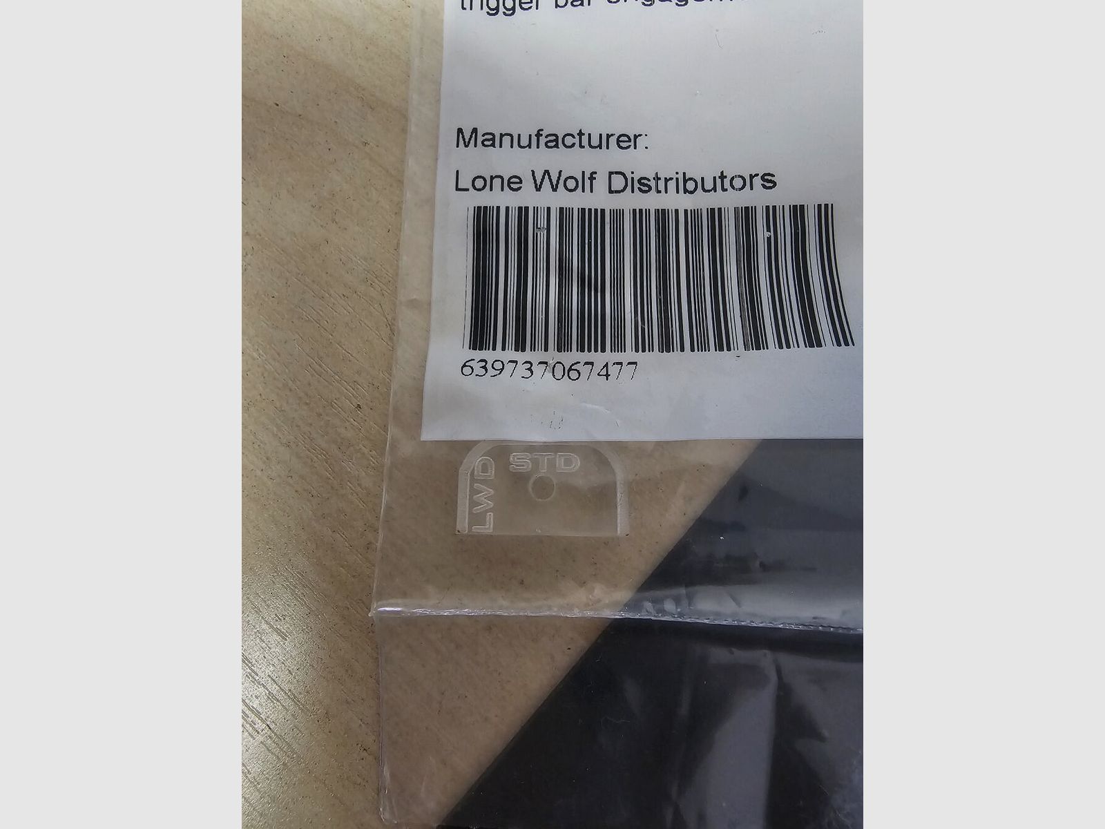 Lone Wolf Distr. LWD-5865 Clear Inspection Plate for GLOCK