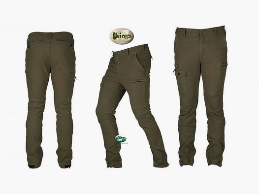 UNIVERS Pantaloni Legend in canvas verde 92724