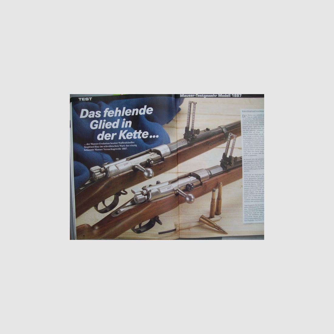 Visier-Heft -- ** Eine Rarität -- Mauser -Testgewehr Modell 1887 **