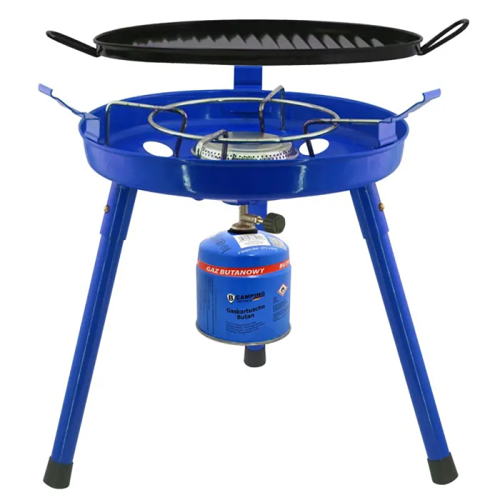 Camping Gasgrill 3in1 - kompatibel mit Schraubventilkartuschen + Gasflasche