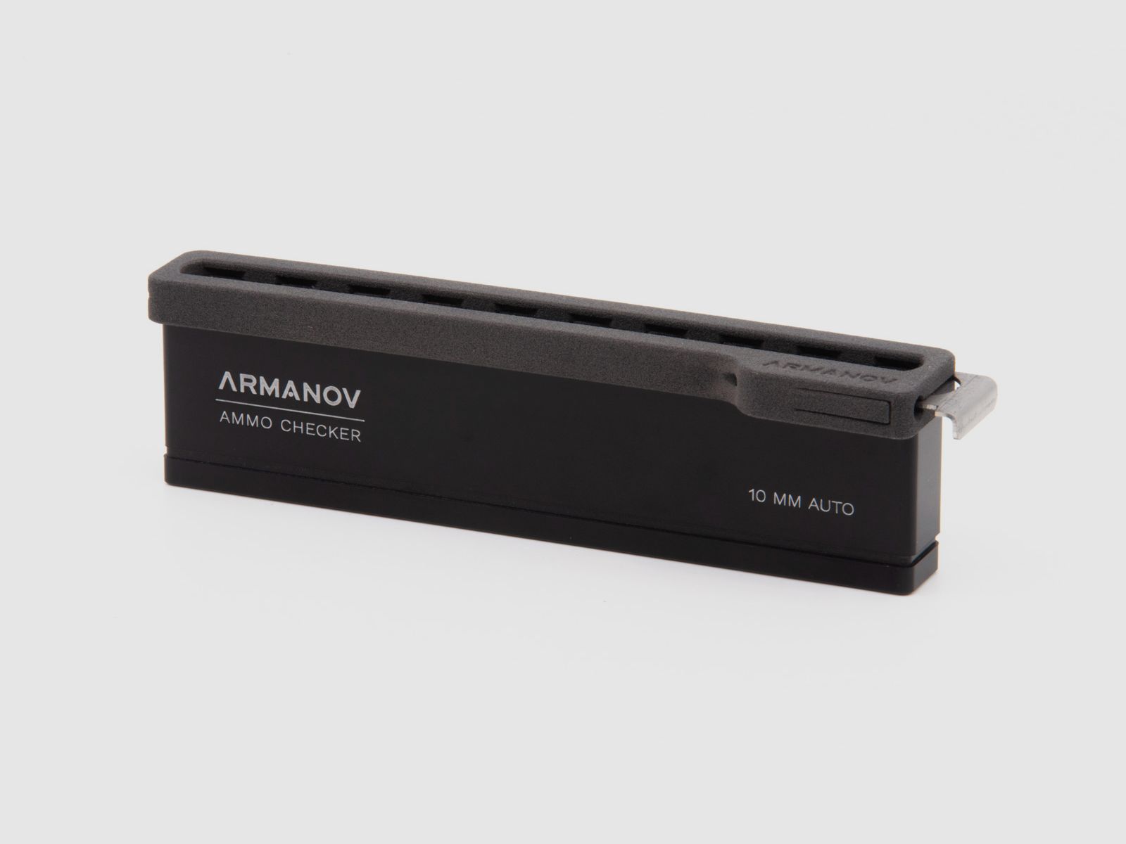 ARMANOV ​​​​​Ammo Checker 10 Rnd with Quick Transfer Cover and OAL Checker - 10mm Auto