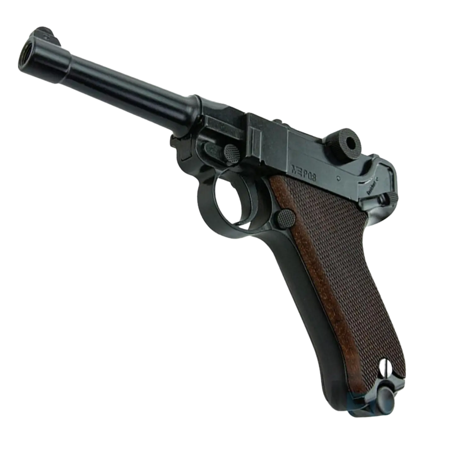 ME P08 Schreckschusswaffe 9mm brüniert mit Holzgriff, Bild 3 von 6
