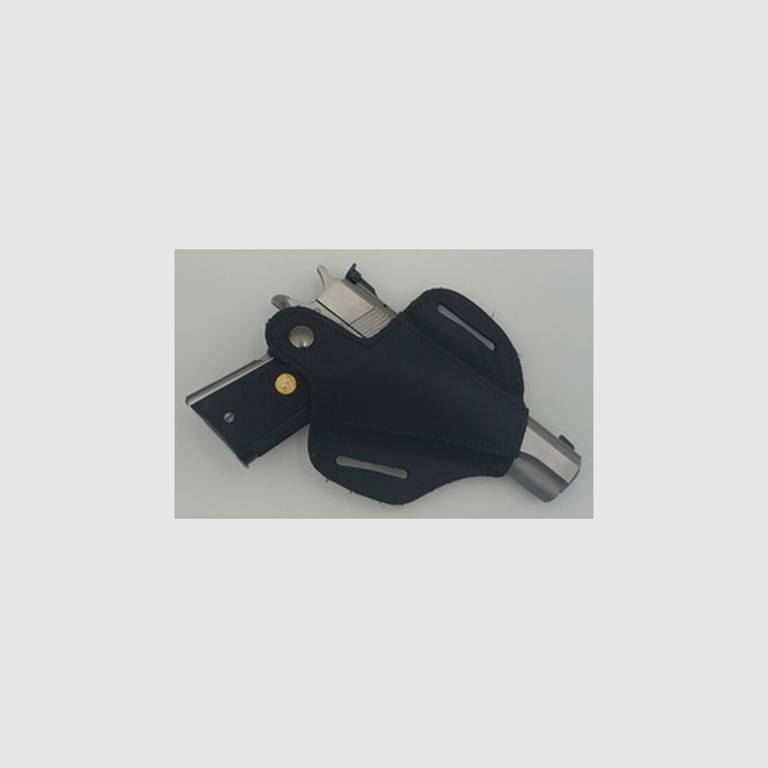 Barsony Leder Pistolen Gürtel-Holster Universal schwarz