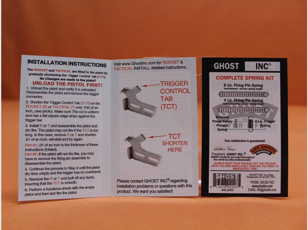 Ghost Inc. Glock (-Gen.4) : Kit de déclenchement Ghost Rocket (GHO-RIK-100-003-306)