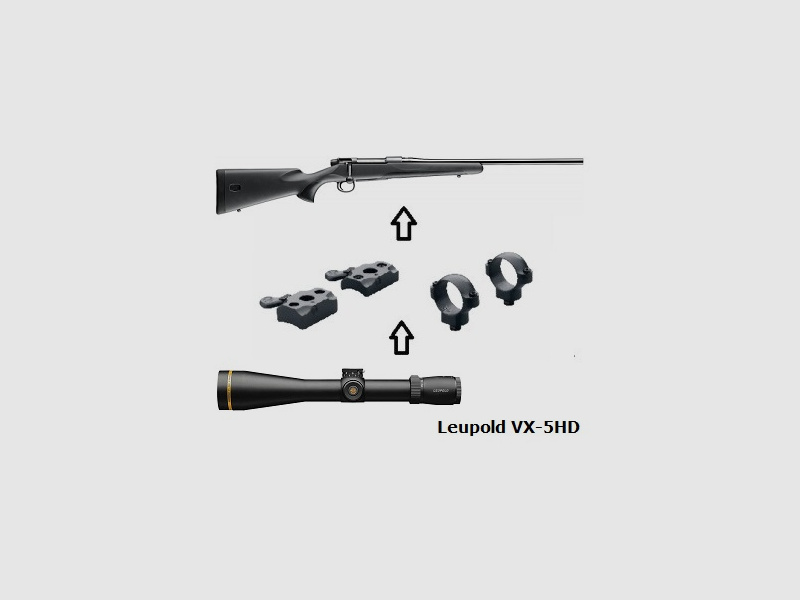 Mauser M18 + Leupold VX-5 HD 3-15x56 + Montage + ... Pack complet