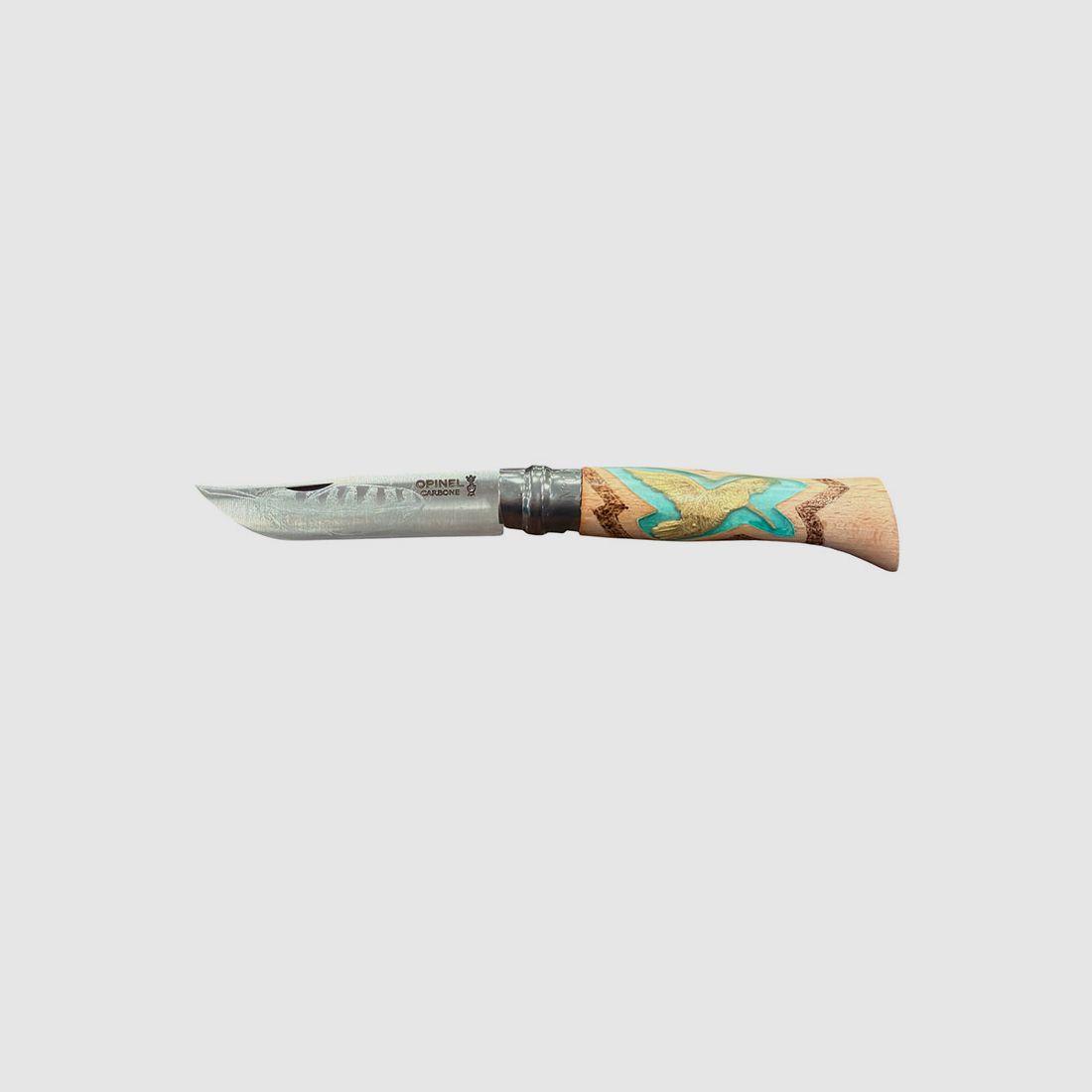 KNIFE – OPINEL – N.9 CARBON HANDMADE | WOODCOCK AND SETTER, image 1 of 2