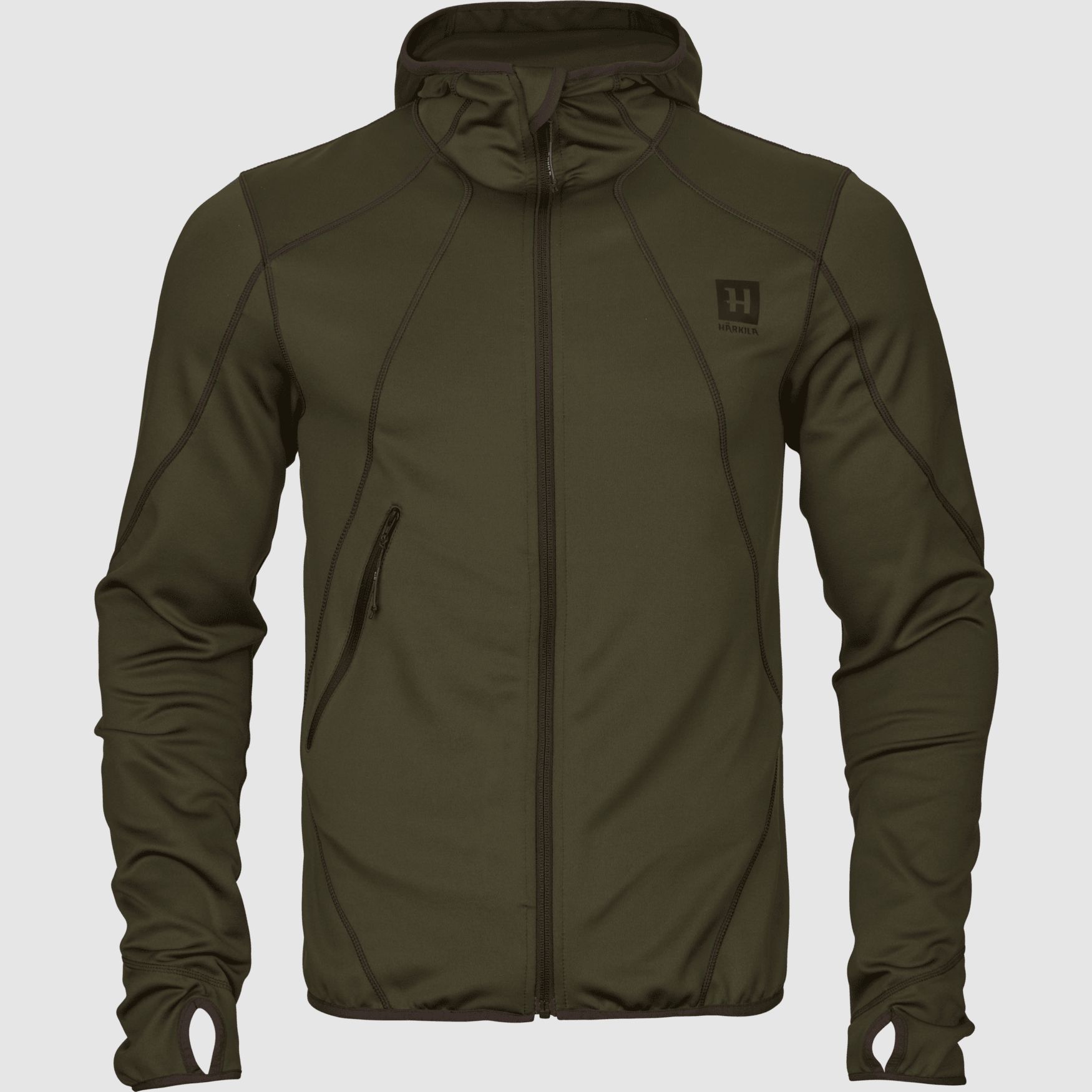 Härkila Deer Stalker Full-Zip Fleece Hoodie Herren Willow green, M