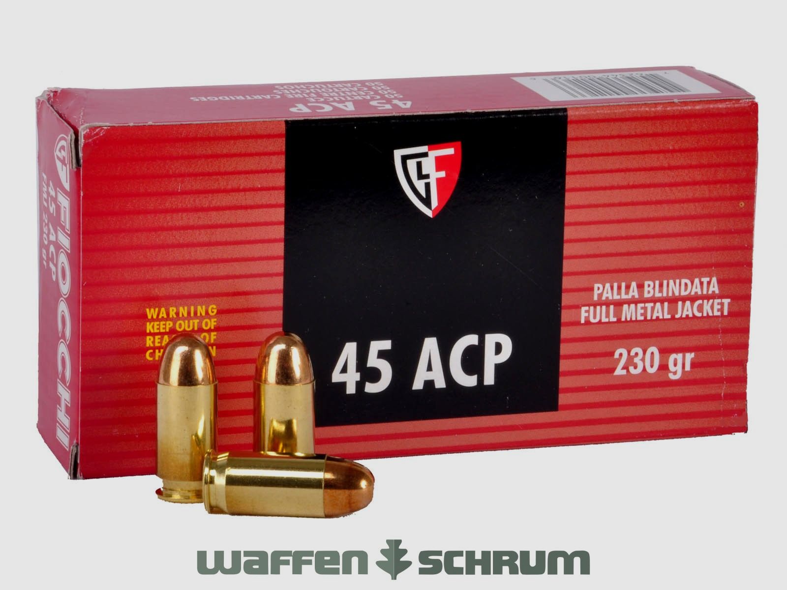 Fiocchi Vollmantel 14,91g - 230gr. .45Auto