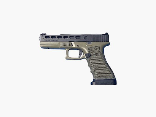 P06 GBB Airsoft Pistole mit Grip Stippling in Oliv | Delta Armory