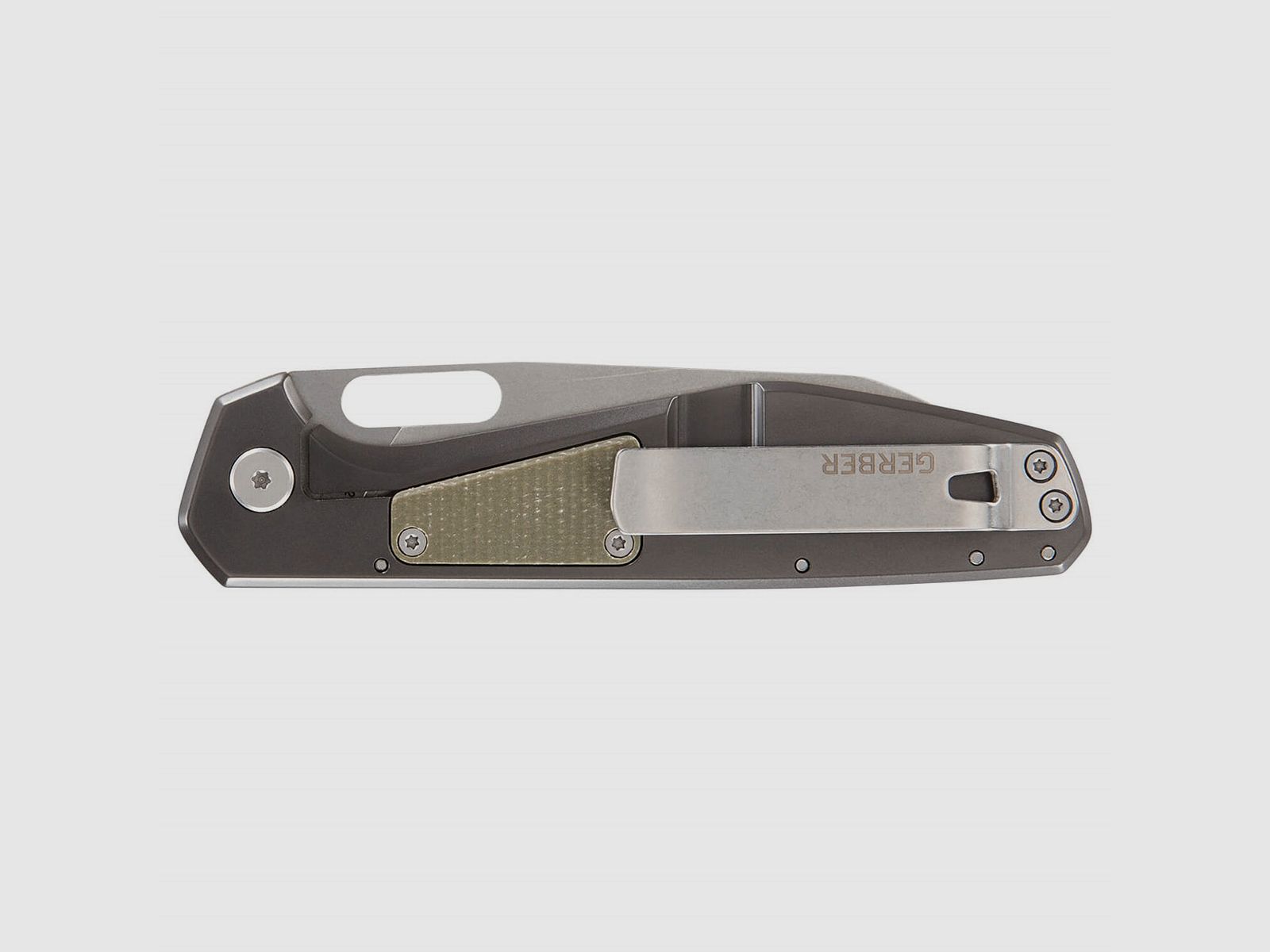 Faltmesser Slimsada mit glatter Klinge Oliven-Micarta GERBER, Bild 2 von 6