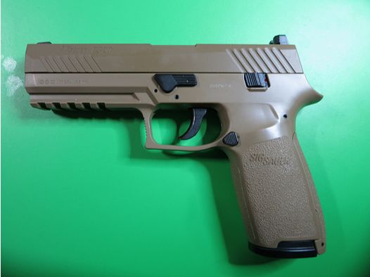 SIG SAUER P320, Blow Back 4,5 mm Diabolo pistola de Co2, Coyote Tan, pistola de entrenamiento, como nueva!      #15