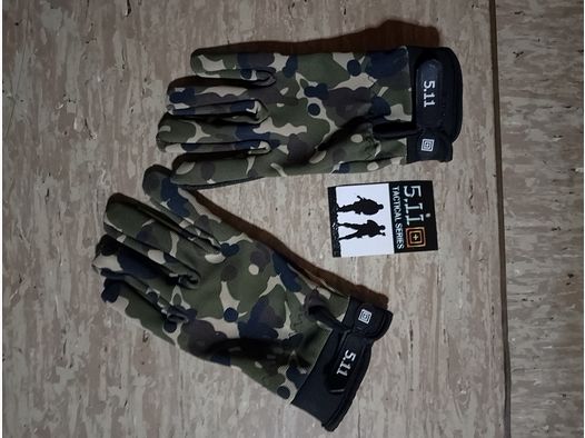 Ein Satz / Paar neue Tactical Series Handschuhe Glove 5,11 flecktarn neu Tarnmuster 