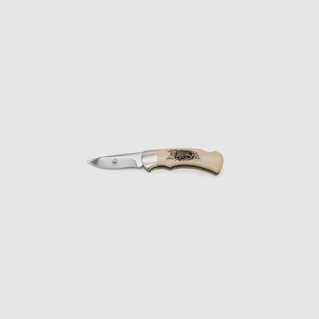 (Raritäten) Puma 4-Star, weisses Micarta mit Keiler & Hirsch 1995