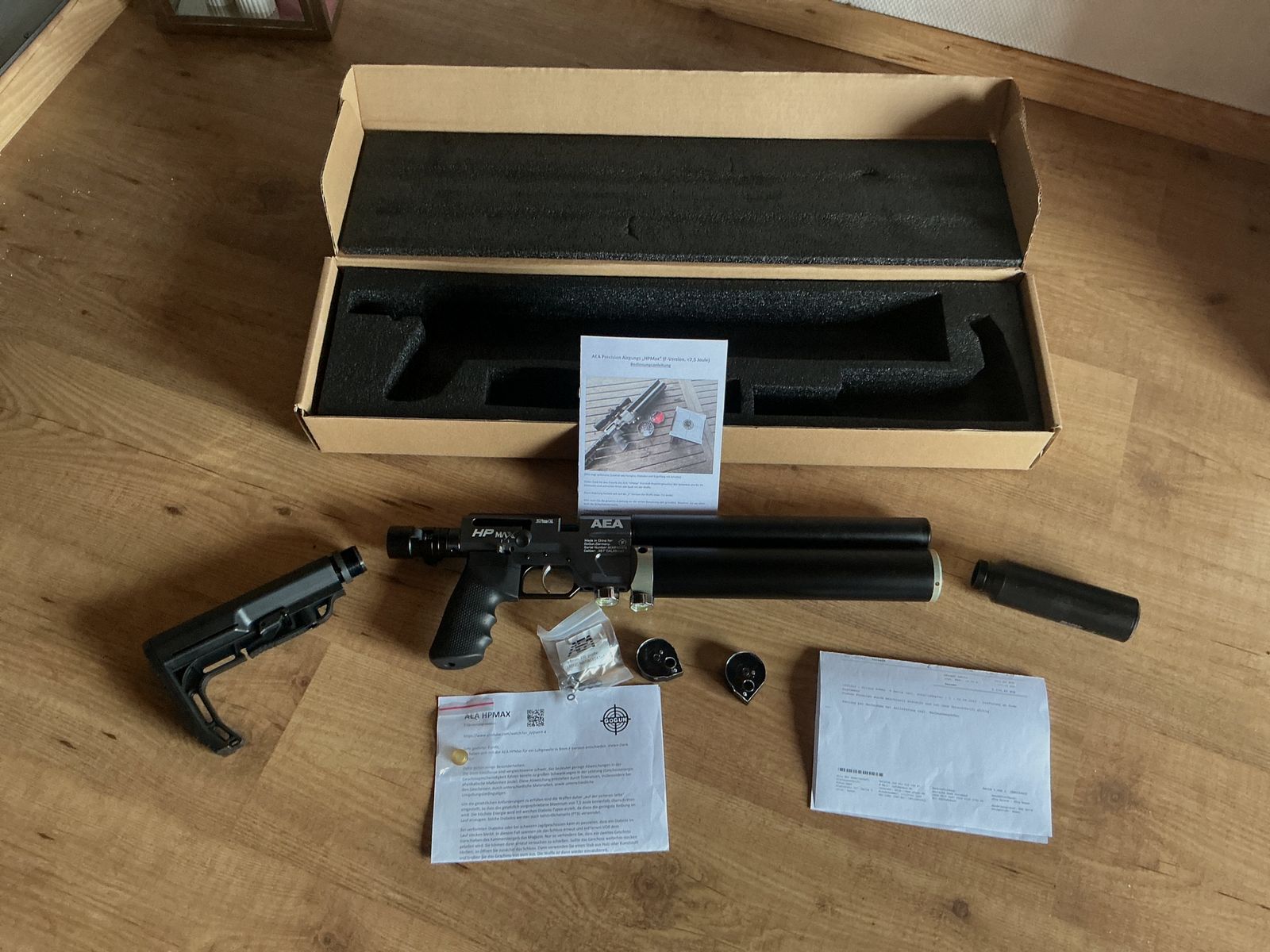 Airgun HPMAX F-Serie incl. Schalldämpfer 