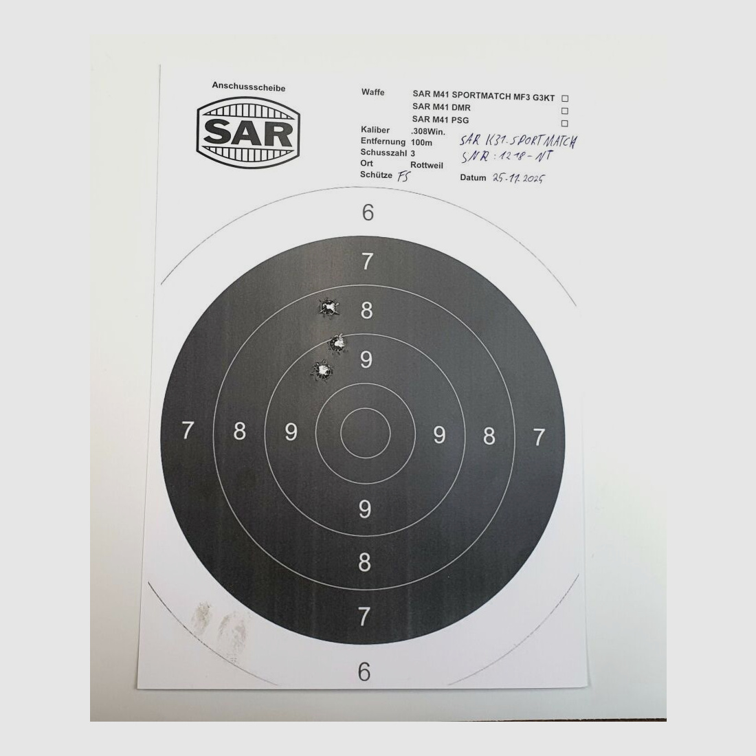 Schwaben Arms GmbH - Neue Herstellung - Repetierbüchse SAR K31 SPORTMATCH im Kaliber 308win. ähnlich Schweizer K31
