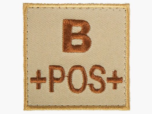 A10 Equipment Patch de Groupe Sanguin Groupe Sanguin B Positif Sable
