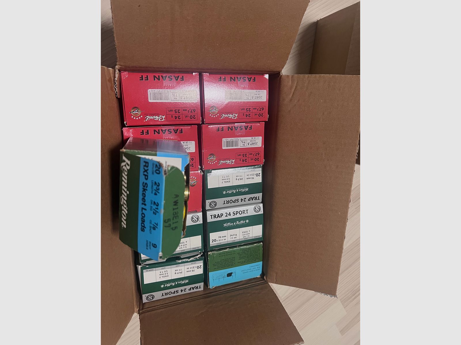 525 coups 20x70 et 20/67,5 munitions S&B Rottweil Remington