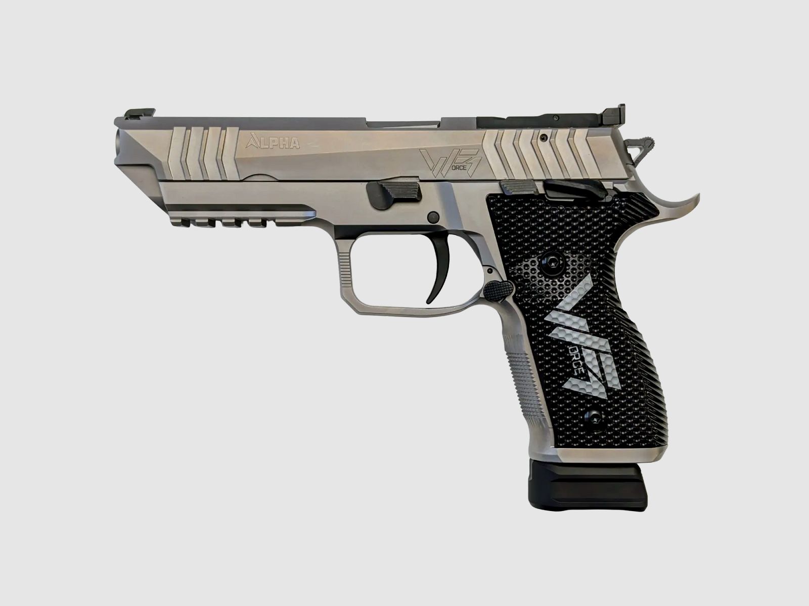 Arex Alpha Race WForce1 Silver calibre 9mm Luger listo para ópticas