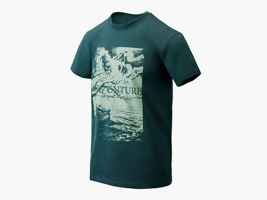 HELIKON TEX MOTTO T-SHIRT  ADVENTURE IS OUT THERE DARK AZURE