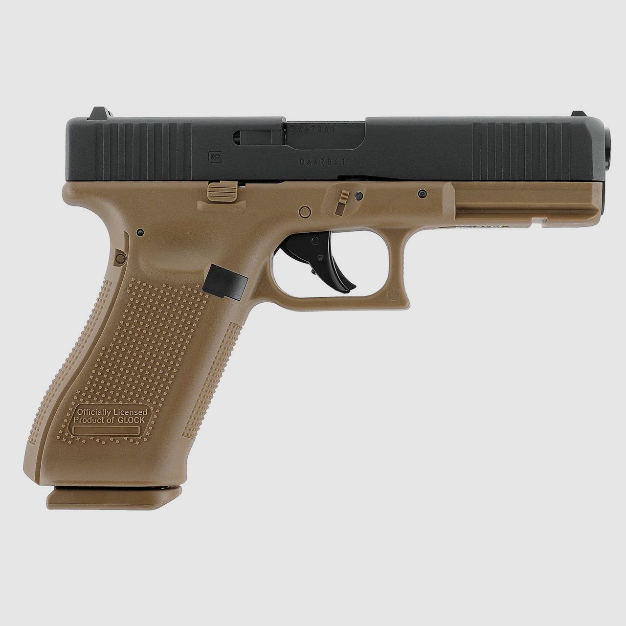 CO2 Softair Pistole Glock 17 Gen5 Coyote Blow Back Metallschlitten Kaliber 6 mm BB (P18)