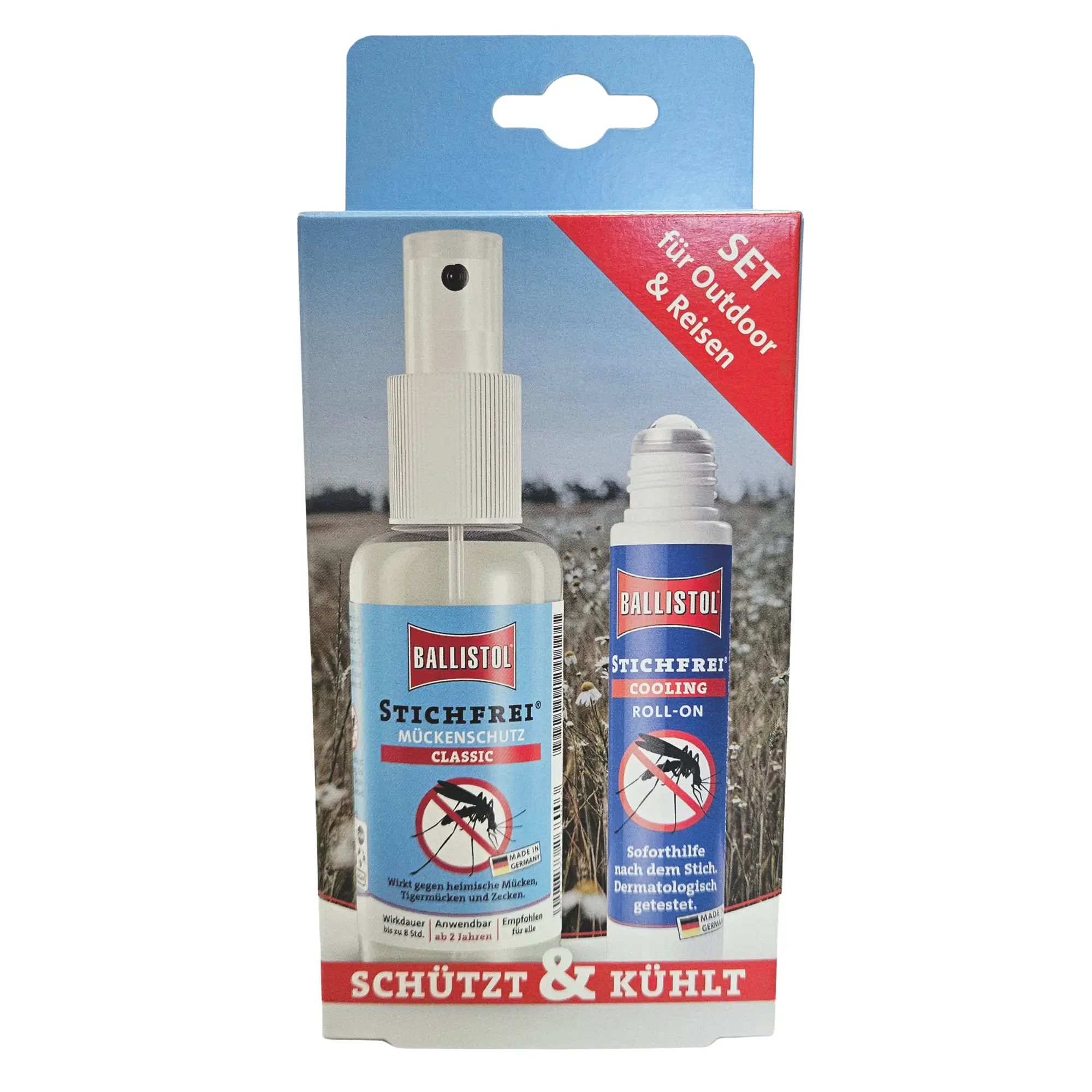 Set Ballistol Stichfrei - Protection contre les moustiques et secours immédiat