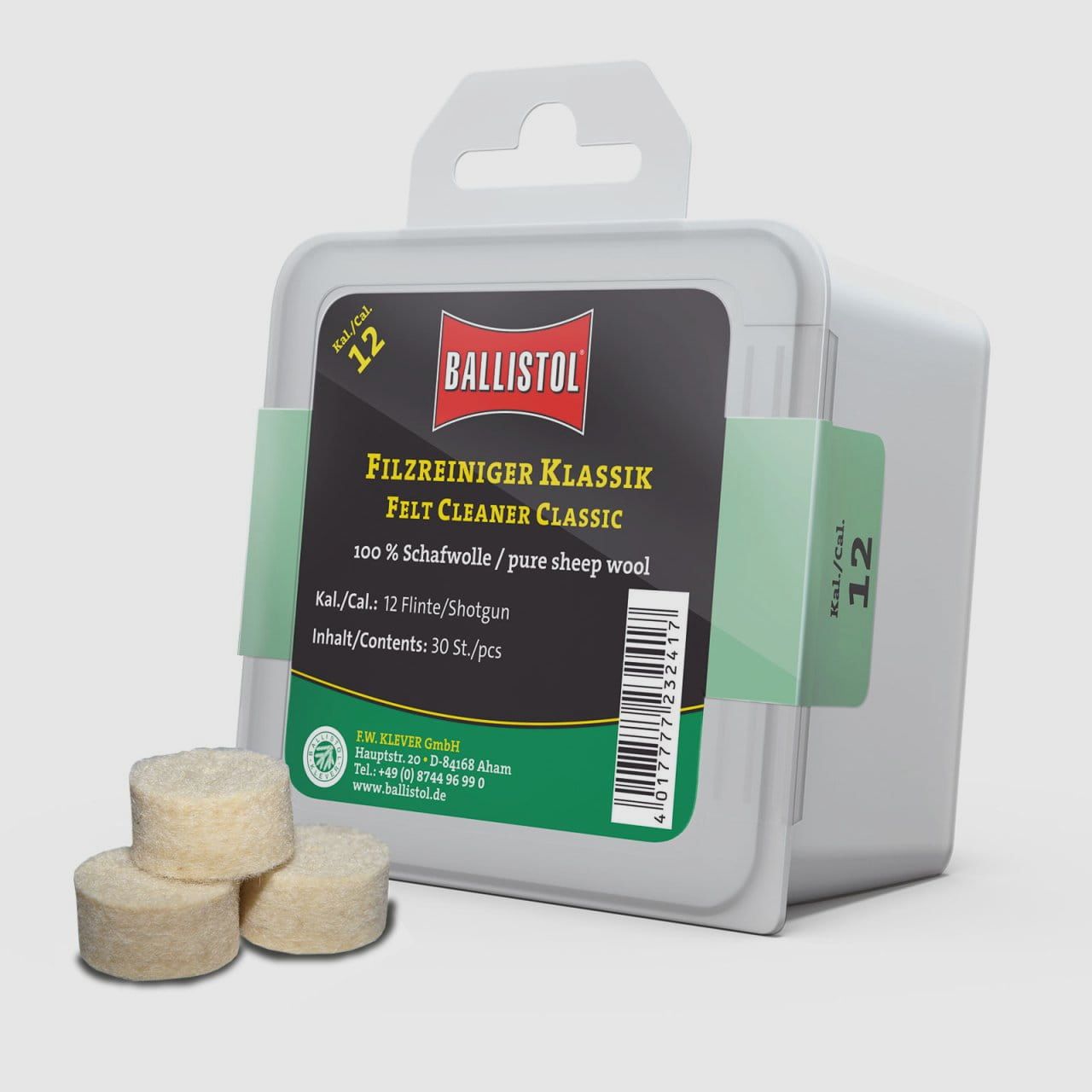 Limpiador de Fieltro Ballistol Escopeta Clásica - 30 uds.