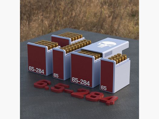 Filamelt Munitionsbox / Ammo Box 6.5-284 Norma – Patronenbox für 50 Schuss, Made in Germany