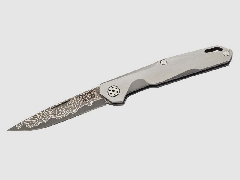 Pocket knife 67-lg Damascus core 440C Gentlemen Folder §42a compliant legal carry