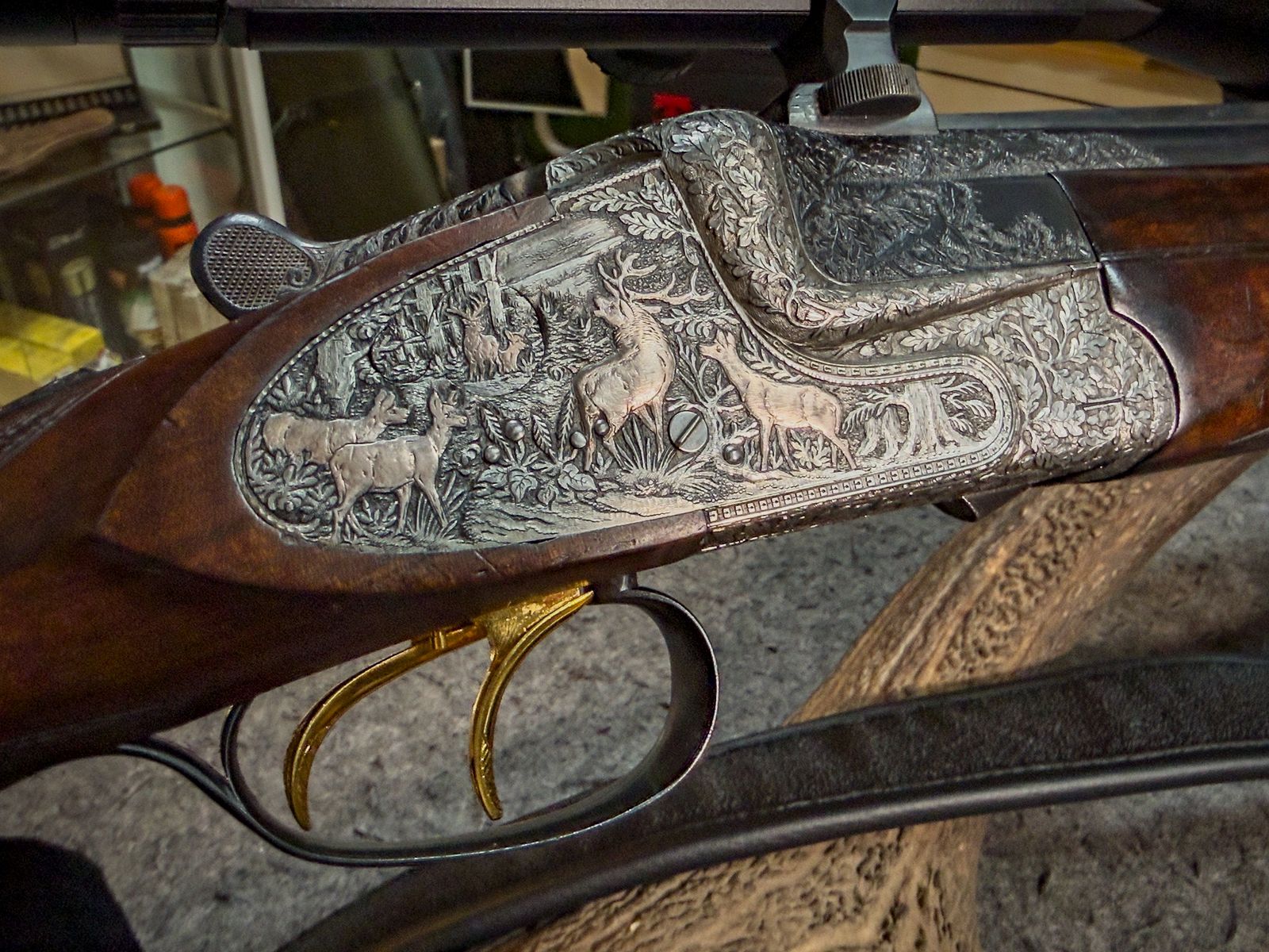 BBF 7X65R / 12/70 with 5.6×52 R insert barrel – from the possession of Gerhard Stauch (GDR) with interchangeable barrel