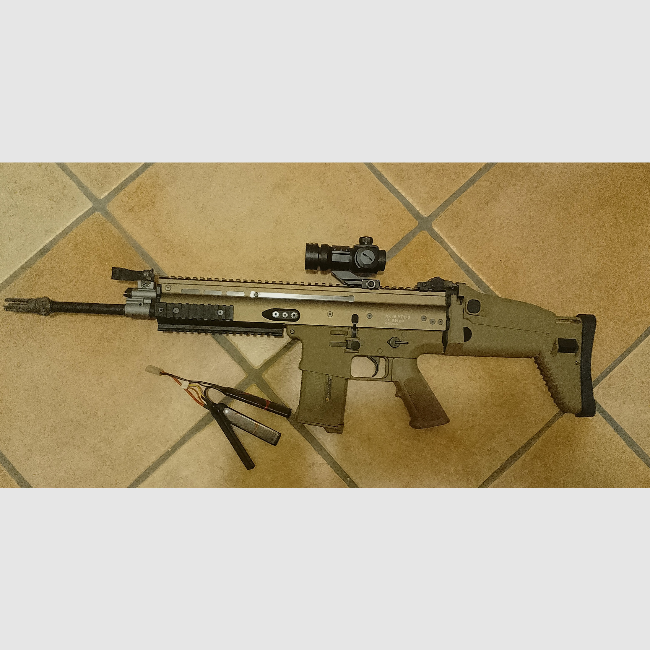 Scar L Wei-etech Socom-L MK16 mod 0 full metal S-AEG 6mm BB desert