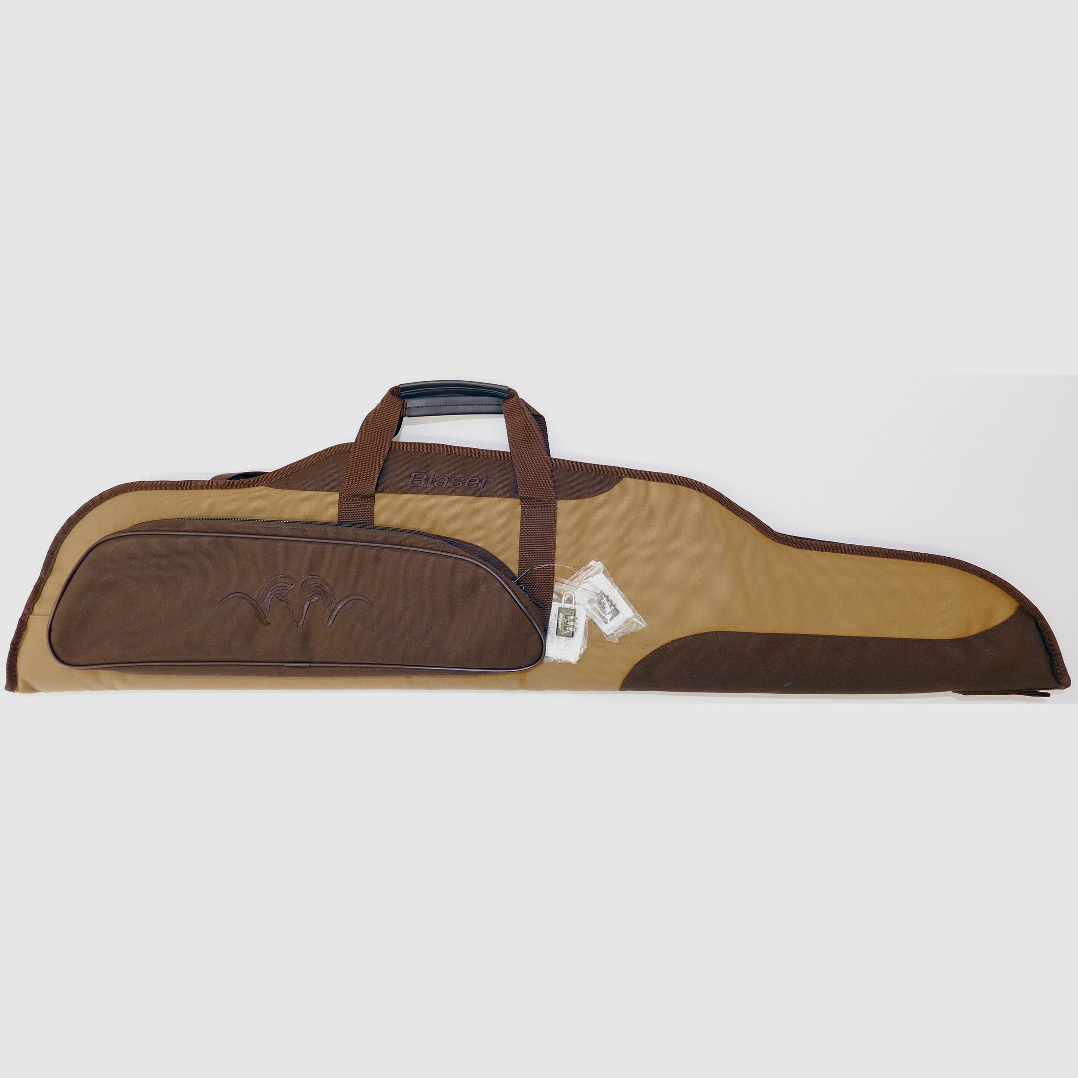 Blaser rifle case BJW Cordura with medium brown long gun case