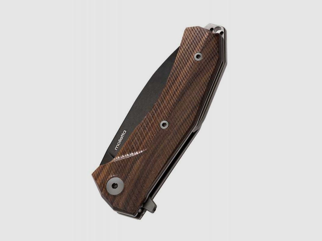 Lionsteel KUR Taschenmesser, Santos, schwarz, Sleipner