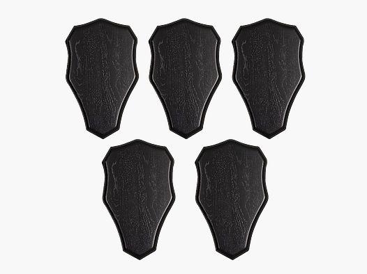 5etta Trophäenschild Hirsch dunkles Eichenfurnier, 5er-Pack
