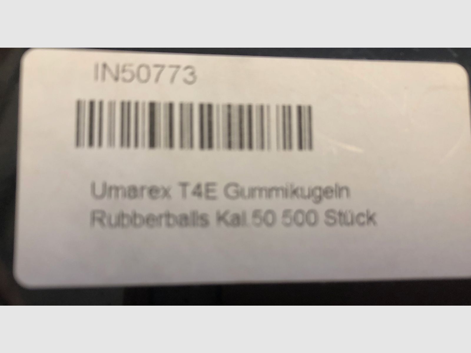 Umarex T4E rubber balls caliber .50 black, opened can